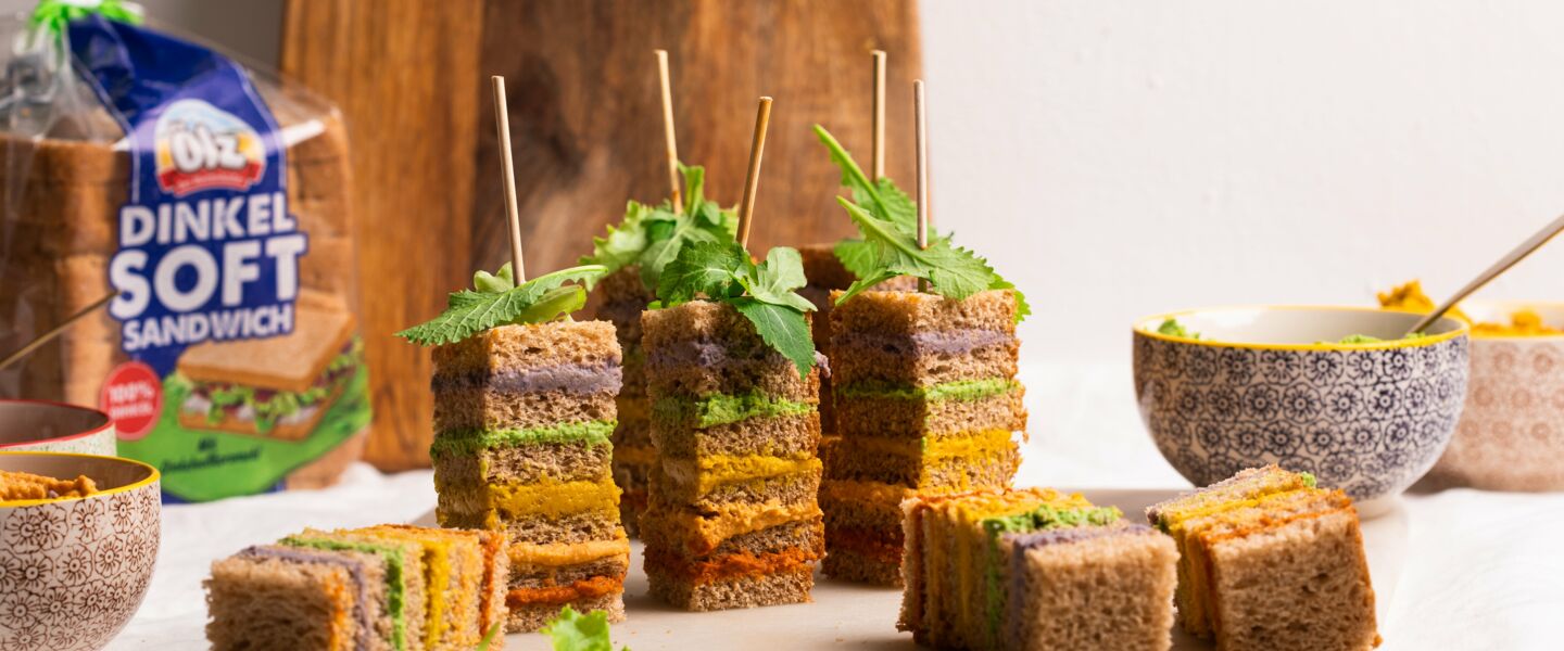 Ölz Dinkel Soft Sandwich Rainbow Appetizer