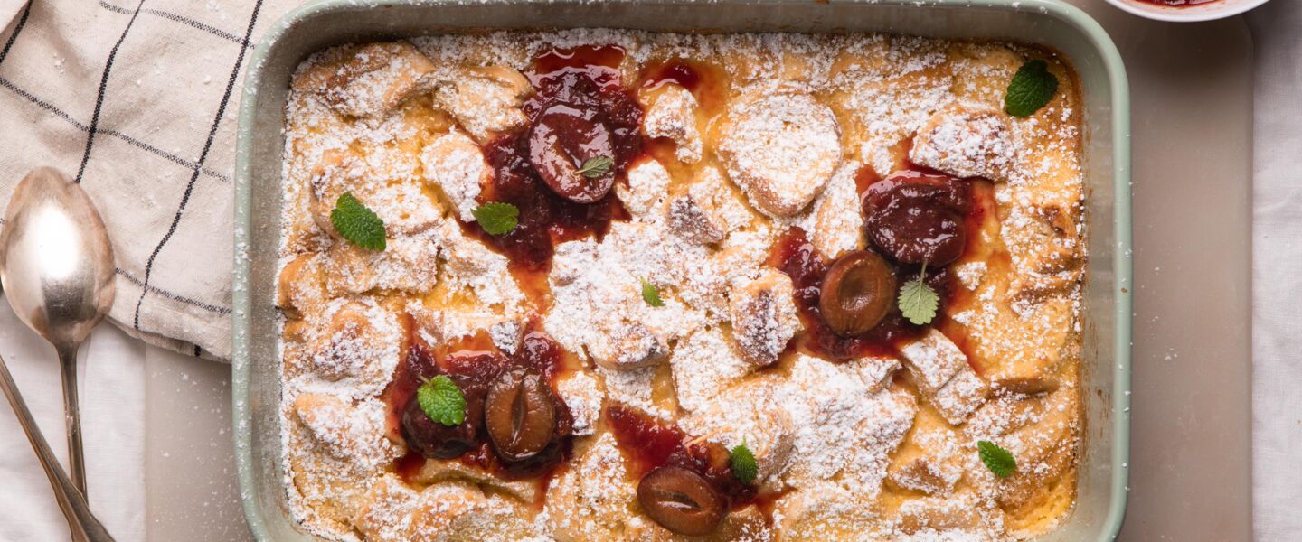 Ölz Frühstücks Brötle "Schmarrn" mit Zwetschkenröster