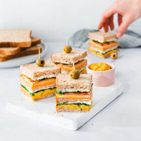 Vollkorn Soft Sandwich als veganes Finger Food